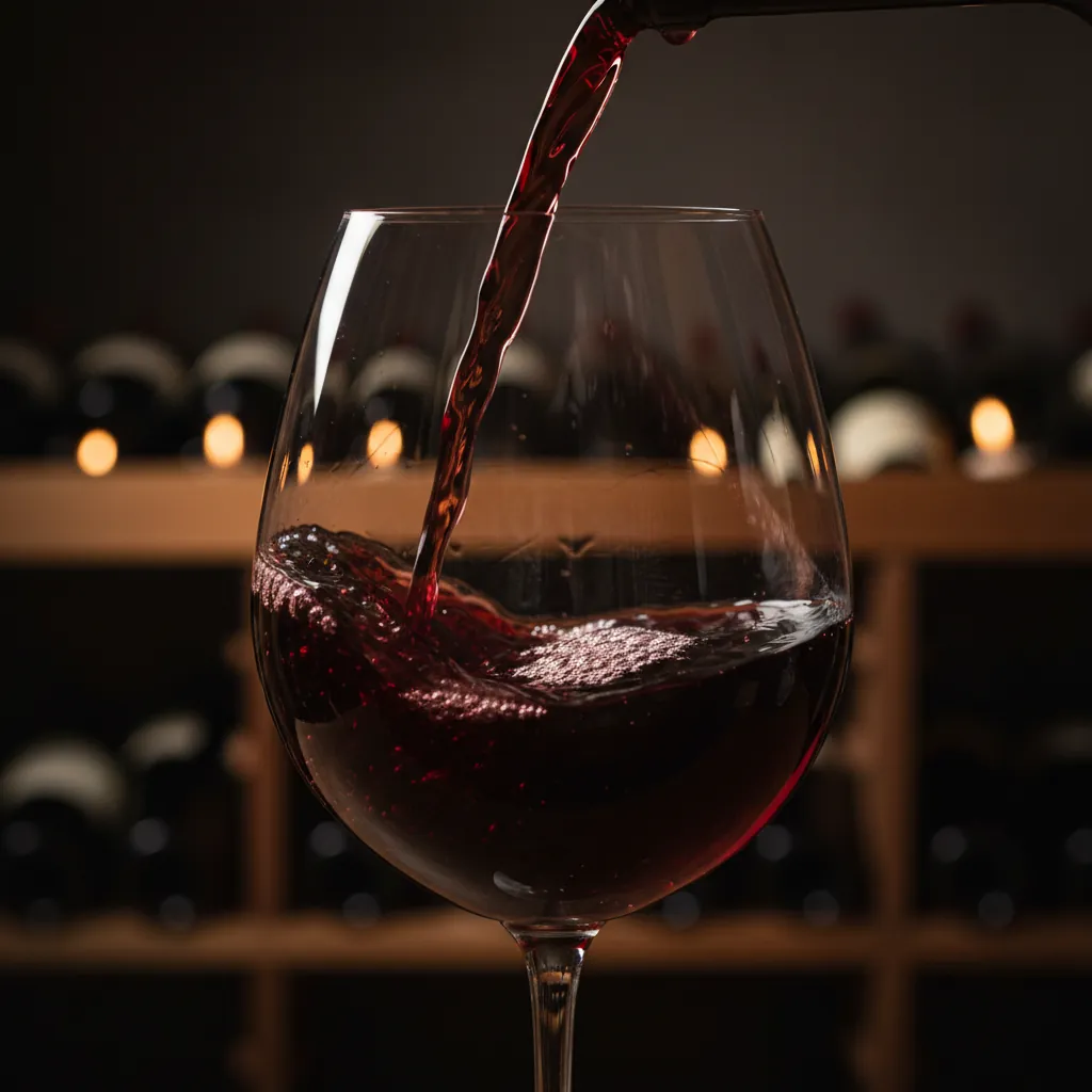 Rode wijn in groot Bourgondisch glas